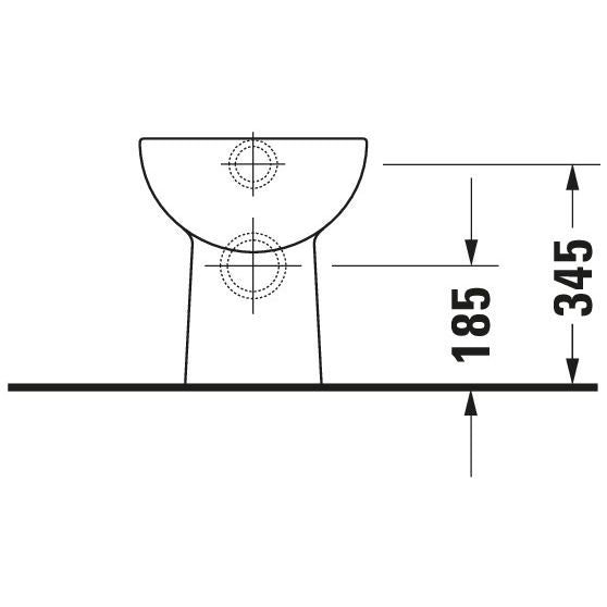 Duravit - Stand-WC D-CODE 480mm 210809 Tiefspüler, Abgang waagrecht, weiß