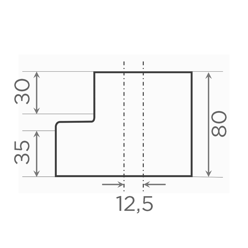 Fornatis - Übergangsrohr exzentrisch DN80x50