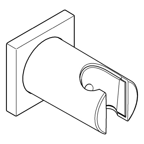 Grohe - Wandbrausehalter Rainshower 27075 nicht verstellbar eckig hard graphite