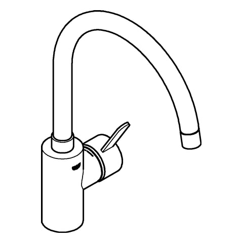 Grohe - EH-SPT-Batterie EUROSMART C 32843 hoher Auslauf GROHE ZERO supersteel