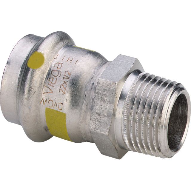 Viega - SANPRESS Inox G-Übergangsstück 0211 Gas d28 x 3/4 AG Edelstahl