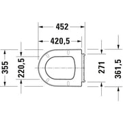 Duravit - WC-Sitz ME BY STARCK weiß Scharniere EDST, mit Absenkautomatik