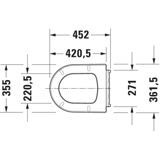 Duravit - WC-Sitz ME BY STARCK weiß Scharniere EDST, mit Absenkautomatik