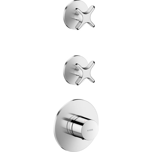 Hansgrohe - Thermostatmodul Unterputz AXOR One für 2 Verbraucher mit Kreuzgriff chrom