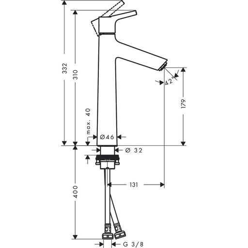 Hansgrohe - Waschtischmischer 190 Talis S ohne Ablauf, chrom