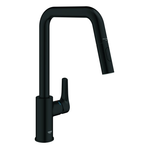 Grohe - EH-SPT-Batterie Eurosmart 30619 h. Auslauf Dual Spülbrause Matte Black