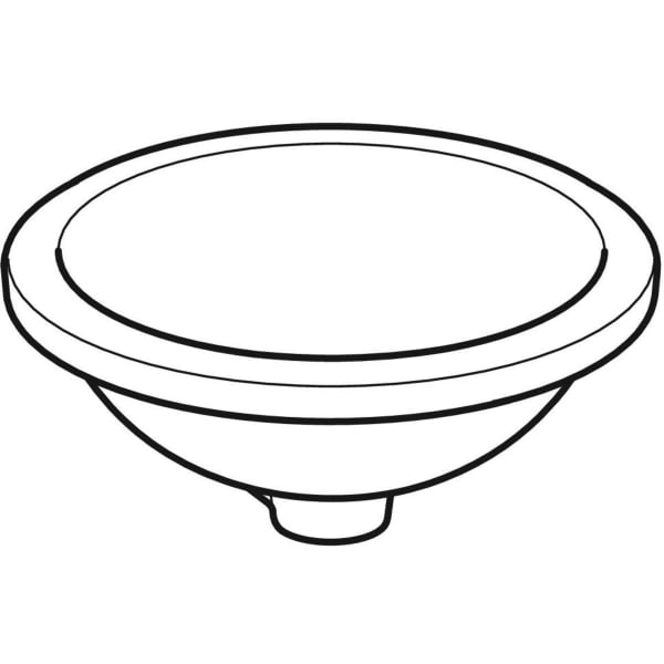 Geberit Vertriebs - Unterbau-WT VARIFORM, rund, d:330mm ohne Hahnloch, ohne Überlauf, weiß