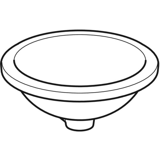 Geberit Vertriebs - Unterbau-WT VARIFORM, rund, d:330mm ohne Hahnloch, ohne Überlauf, weiß