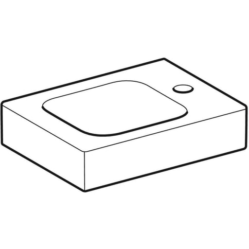 Geberit Vertriebs - Handwaschbecken ICON 124736 380x280mm weiß Ktect HL rechts