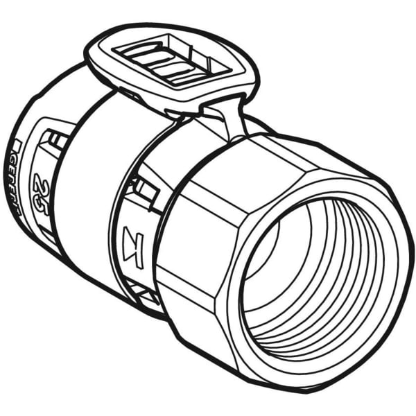 Geberit Vertriebs - FlowFit Übergang mit Innengewinde SiBr d63-Rp2 1/2