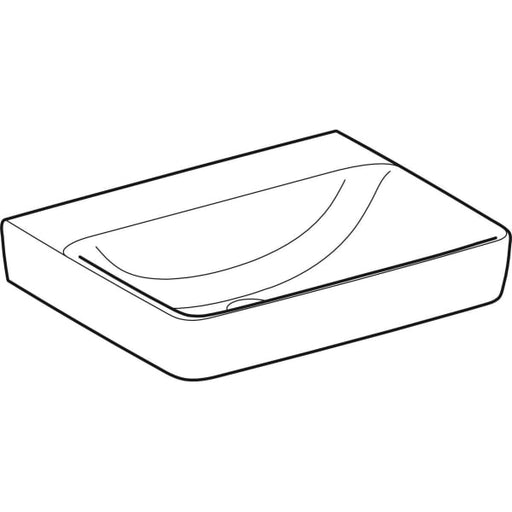 Geberit Vertriebs - RENOVA Plan Aufsatzwaschtisch 60x48cm ohne Hahnloch, ohne Überlauf, weiß, NEU