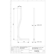 Adolf Schmidt - Spülrohr Kst. gekröpft weiß 28/26mm 65mm