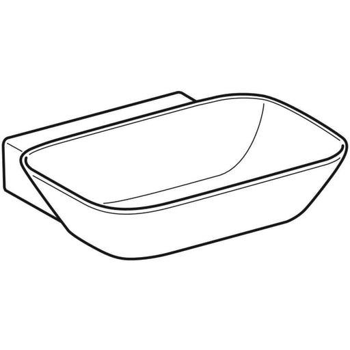 Geberit Vertriebs - ONE AS-WT, Schalenform, 50x42,5 cm Abg. verti., o. Hl., o. Ül., weiß, Tect