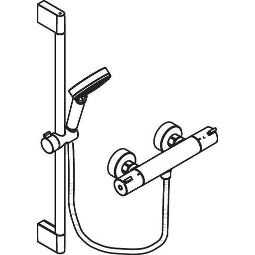 Hansgrohe - Brausenkombi Crometta Vario/ Ecostat 1001 CL/Unica 900mm weiss/chrom