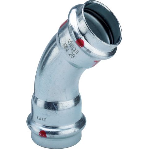 Viega - Bogen 45 Grad PRESTABO 1126 22mm Stahl verzinkt