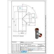 Lorowerk - Abzweig 00200. DN 40/ 40 87 Grad