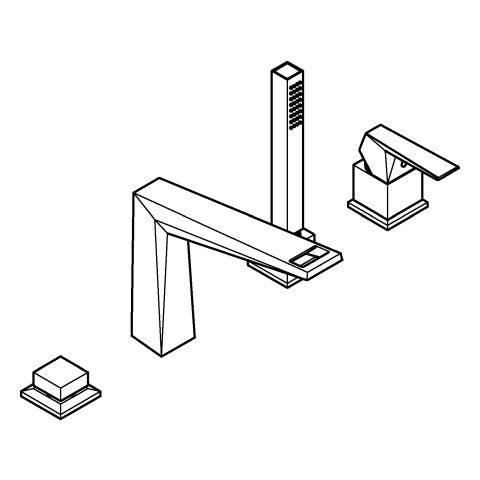 Grohe - 4-Loch-EH-Wannenkombination Allure Brilliant 29405 chrom