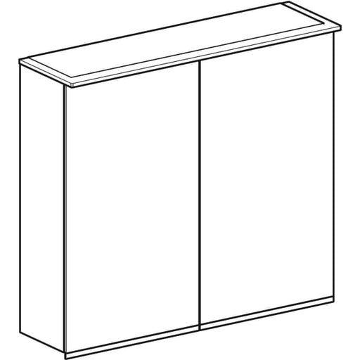 Geberit Vertriebs - Spiegelschrank OPTION Plus m. Beleuchtung, zwei Türen, 75x70x17,2cm