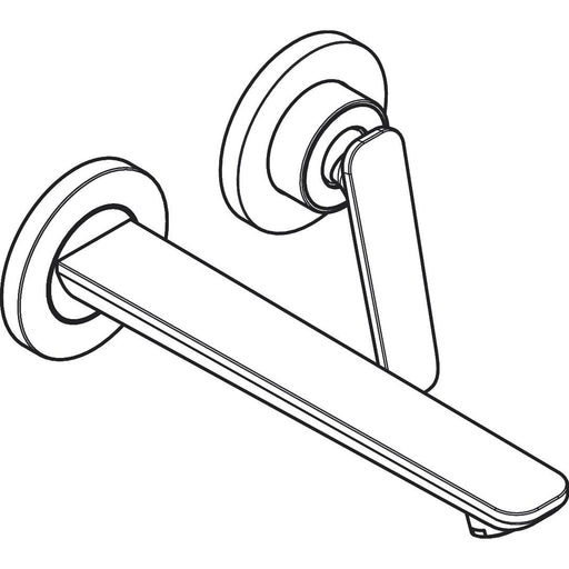 Hansgrohe - 2-Loch WTA Wand UP Axor Citterio C mit Auslauf 195 mm MSW
