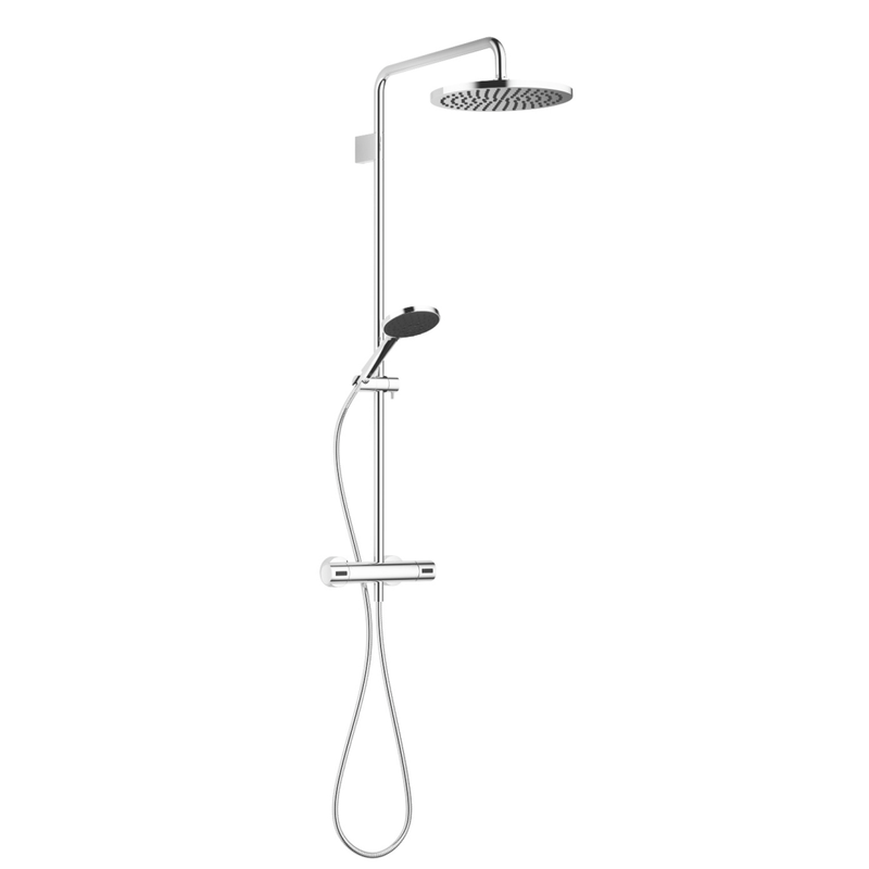 Dornbracht - Showerpipe mit Brause-Thermostat Regenbrause D.300mm, platin gebürstet