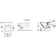 VILLEROY & BOCH - TS-WC spülrandlComp ARCHITECTURA 4687 350x480mm DirectFlush wandh Weiß Alpin