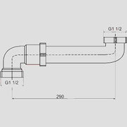 Sanitärtechnik Eisenberg - Raumsparabgang G1 1/2xG1 1/2