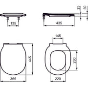 Ideal Standard - WC-Sitz CONNECT AIR, Sandwich, Softclosing, Weiß