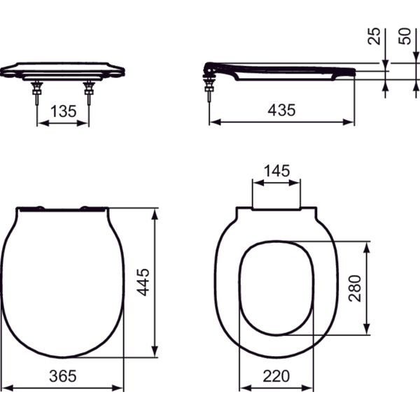 Ideal Standard - WC-Sitz CONNECT AIR, Sandwich, Softclosing, Weiß