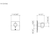 Dornbracht - UP-Therm. o.Mengenregulier. SYMETRICS 36503985 3/4 chrom