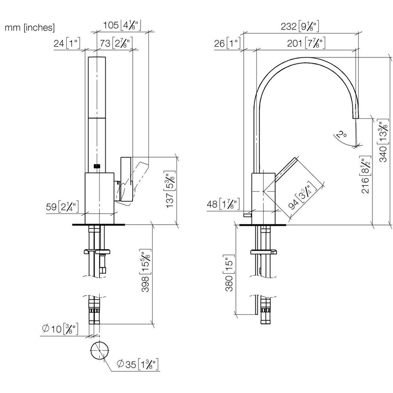 Dornbracht - WT-EHM mit Ablaufgarnitur MEM 33501782 platin