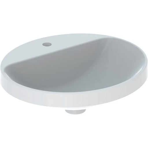 Geberit Vertriebs - Einbau-WT VARIFORM, oval, 500x450mm mit Hahnloch, ohne Überlauf, weiß