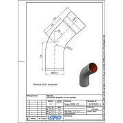Lorowerk - Bogen 00320. DN 80 45 Grad