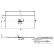 VILLEROY & BOCH - Duschwanne Squaro Infinity 1700x750x40mm re-eckig Anthracite