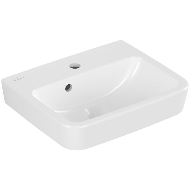 VILLEROY & BOCH - HWB O.novo 450x370mm Eckig 1HL. m. ÜL. Weiß Alpin AntiBac cplus