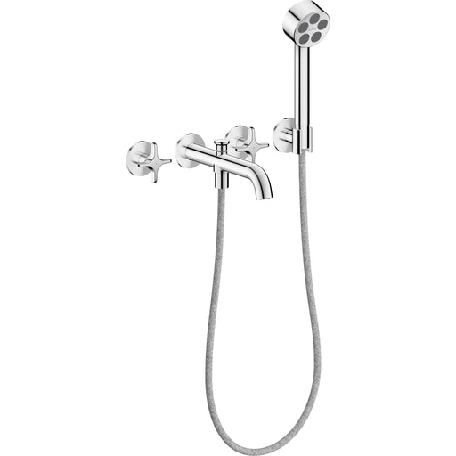Hansgrohe - 3-Loch Wannenarmatur AXOR One Unterputz Wandm.Handbrause Kreuzgr.chr