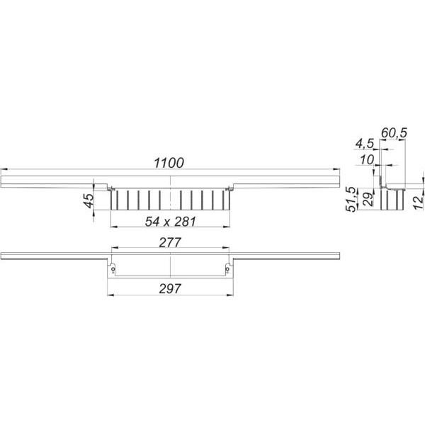 Dallmer - Duschrinne CeraWall Individual 1100 mm