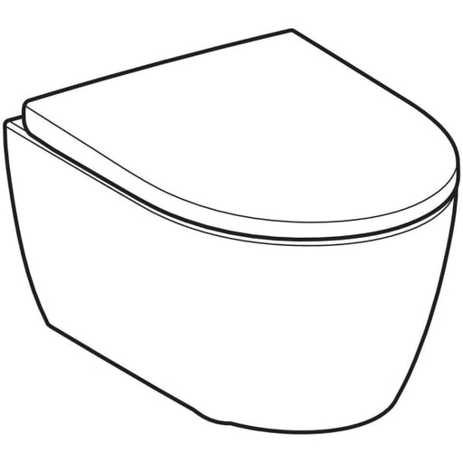 Geberit Vertriebs - iCon Set WWC Tiefsp., verk., geschl. TurboFlush, m. WC-Sitz, T:49cm, weiß