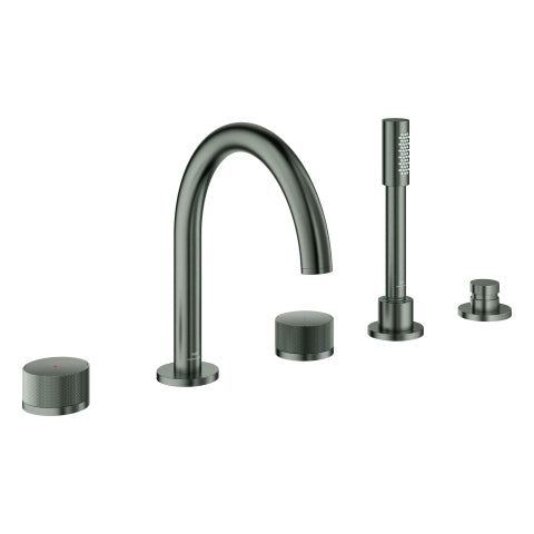 Grohe - 5-L-Wannenkombin. Atrio Private C. 25226 Knopfbetätigung hard graphite geb