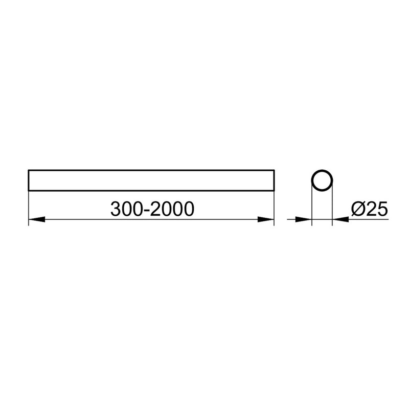 KEUCO - Brausevorhangstange PLAN 14930 1500mm chrom