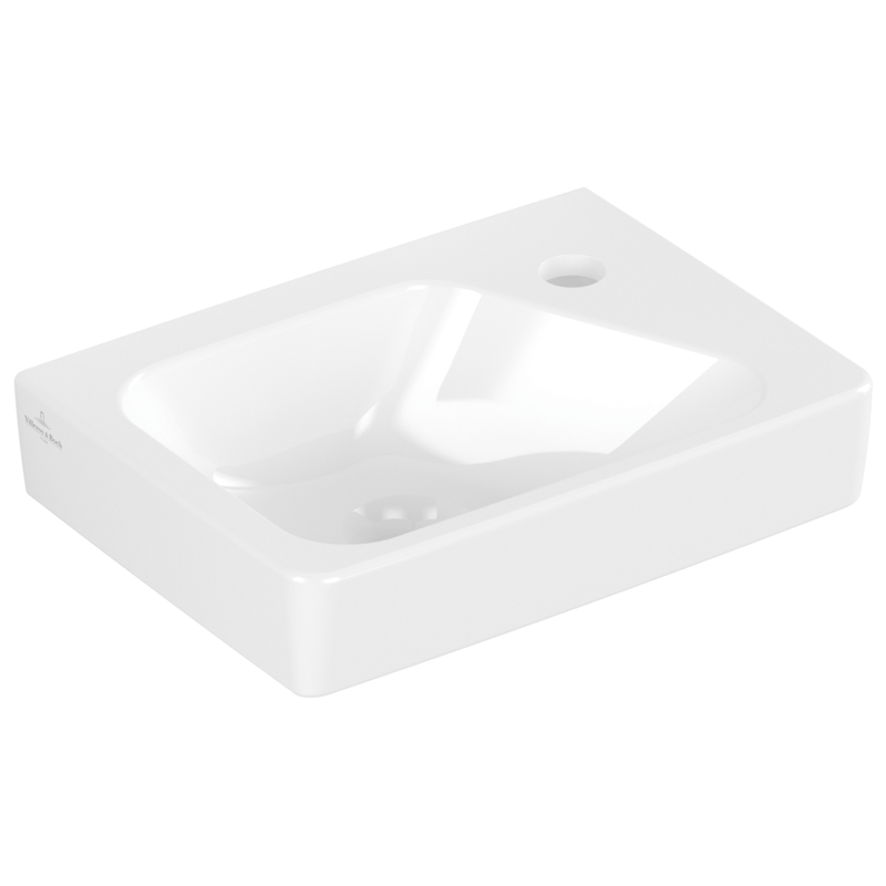 VILLEROY & BOCH - HWB Architectura 355x260mm re-eckig BP li 1HL. m. ÜL. Weiß Alpin cplus