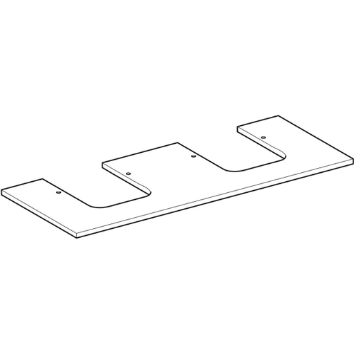 Geberit Vertriebs - ONE WT-Pl. Aus re/li f. AWT Schalenf. 120x2x47cm, Marmoroptik schwarz matt