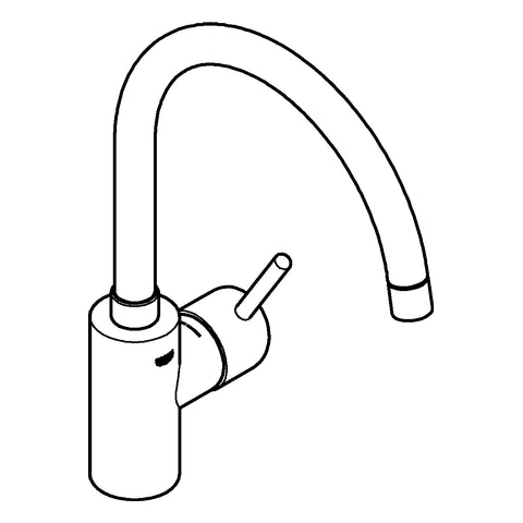 Grohe - EH-SPT-Batterie CONCETTO 32661 hoher Auslauf GROHE ZERO chrom