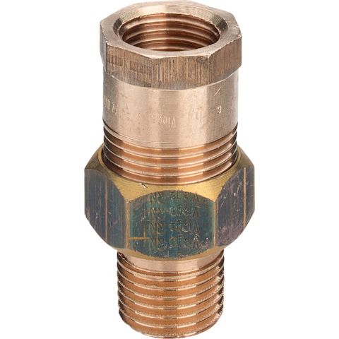 Viega - Rohrverschraubung 3341 konischdichtend 1/2 AG x 1/2 IG Rg