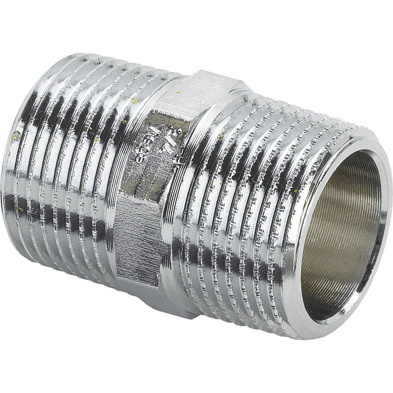 Viega - Doppelnippel 3/4 AG 3280, Rotguss verchromt