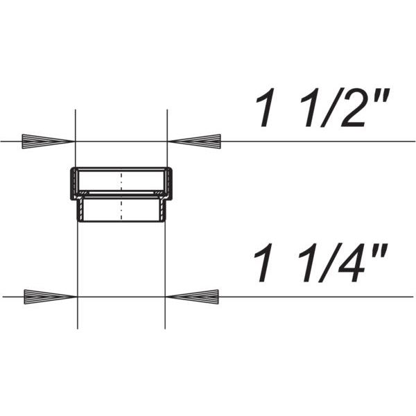 Dallmer - Reduzier-und Distanzring, 1 1/2 x1 1/4