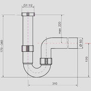Sanitärtechnik Eisenberg - Rohrgeruchverschluss G1 1/2x50