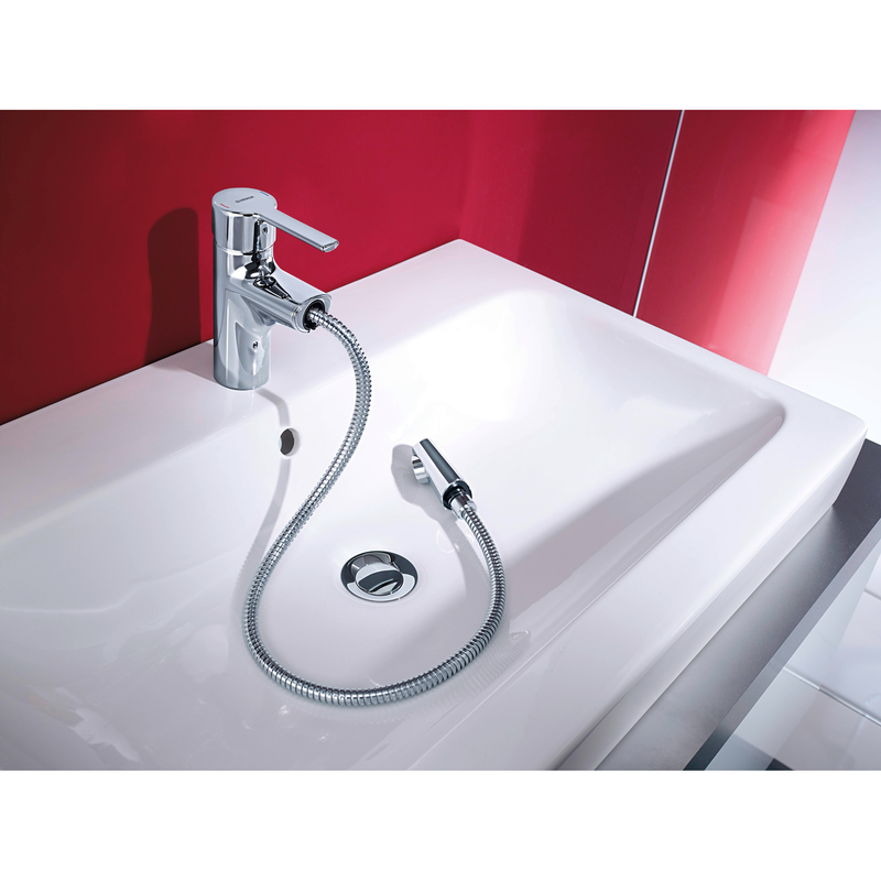 Hansa Armaturen - Waschtisch EHM Hansaronda 0301 herausziehbare Schlauchbrause chrom
