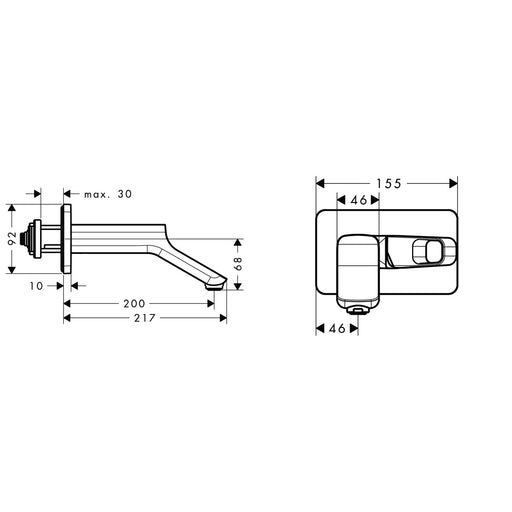 Hansgrohe - Waschtischmischer UP AXOR Urquiola F-Set chrom