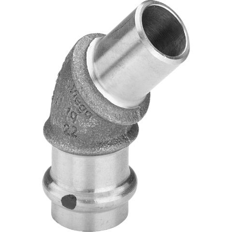 Viega - Bogen 45 Grad SANPRESS 2226.1 15mm Rotguss