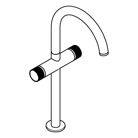 Grohe - WT-Einlochbatt. Atrio Private C. 21142 XL-Size Knopfbet. hard graphite gb
